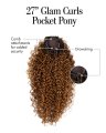 27" Glam Curls Pocket Pony Hairpiece by Kim Kimble