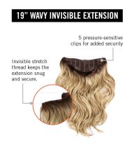 19" Wavy Invisible Extension by Hairdo