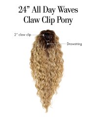 24" All Day Waves Clip Pony Hairpiece by Kim Kimble