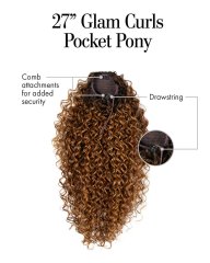 27" Glam Curls Pocket Pony Hairpiece by Kim Kimble